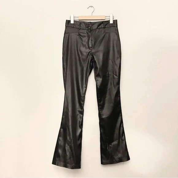 GAP Black Satin Flare Dress Pants 29" Inseam – Size 28 EUC - Picture 1 of 13